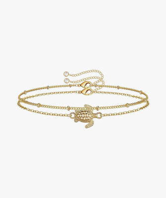 Women Girls Fashion Women Turtle Double Layer Bracelet